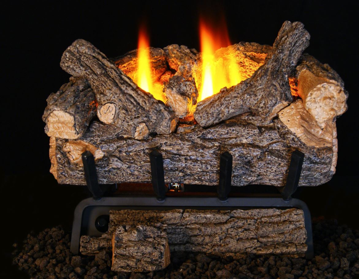 16" Valley Oak Small Gas Log Set - Bedroom Approved!